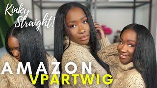 PERFECTLY BLENDED| AMAZON KINKY STRAIGHT VPART WIG| FEAT. ALI PEARL AMAZON