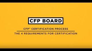 CFP® Certification Process - The 4 Requirements for Certification