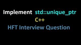 Implement std::unique_ptr in C++