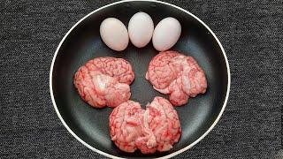 Chinese Recipes You Never Knew : Frying Pig's Brain with Egg / Cooking Chinese Food