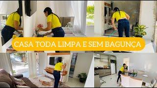 DESAFIO/LIMPANDO A CASA TODA EM MENOS DE 3 HORAS/MUITA BAGUNÇA E SUJEIRA/FICOU TODA LIMPA E CHEIROSA