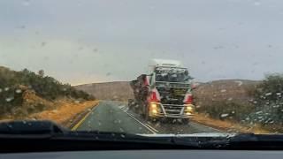 Rain along the N4 of South Africa