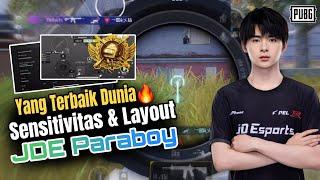 Sensitivitas Terbaik PUBG Mobile | Sensitivitas JDE Paraboy Terbaru 2025 + Kode Layout PUBG