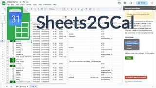 How to sync Google Calendars with Google Sheets using Sheets2GCal.