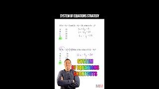 System of Equations shortcuts and strategies for the SAT and ACT