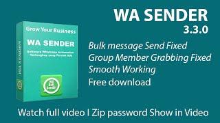 WA Sender 3.3.0 Latest version Download Now | Whatsapp Marketing software | Free download