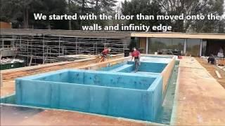 API Custom Fiberglass Infinity Roof Top Pool Bel Air CA