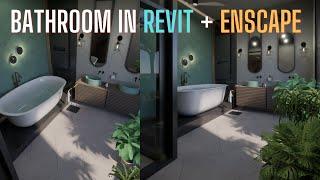 Bathroom in Revit + Enscape : Revit Project Full Workflow - Modeling