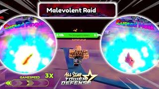 Speedrun Malevolent Raid | Solo Gameplay | Roblox All Star Tower Defense