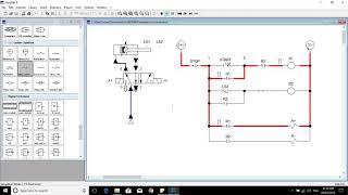 EEELEC1 LECTURE: Electropneumatics ladder diagram for mechanical sequence A+ A- with loop back