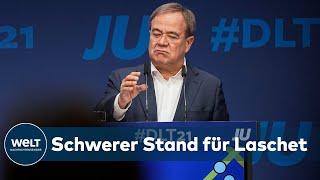 JUNGE UNION WILL AUFBRUCH: Laschet muss zum Rapport- Merz begeistert empfangen und Söder bleibt fern