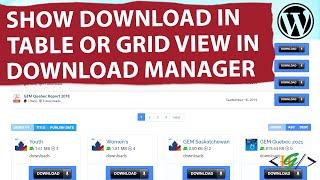 How to Show All Downloads in Grid View Or Table View in Download Manager Plugin WordPress