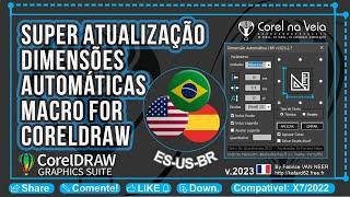 Super Atualização Dimensões Automáticas no CorelDRAW 2022 ES-US-BR-FREE