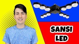 LED WING LIGHT // SANSI 60W Deformable LED Garage Ceiling Light Review