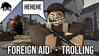 Roblox D Day Trolling around with Foreign Aid And Knife