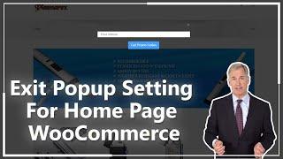 Exit Popup Setting For Home Page WooCommerce