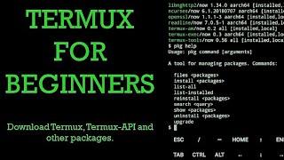 Termux for Beginners - Termux & Termux-API | termux tutorial | termux commands | install termux