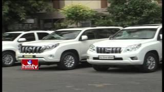 KCR Convoy | New Land Cruiser Prado Vehicles for Telangana CM | HMTV