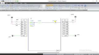 Automation studio: PLC Ladder Logic program with timer