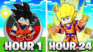 I Spent 24 Hours as GOKU in Dragonball Z Minecraft!