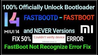 Xiaomi MIUI 14 15 Bootloader unlock joyeuse | Couldn’t verify device | Bootloader unlock fail at 50%