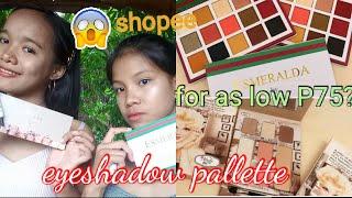 Murang Eyeshadow Palette sa Shopee / review and haul /Charibel Castañeda