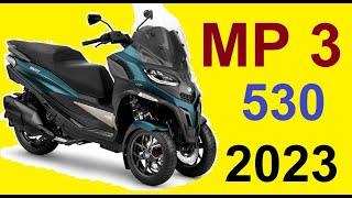 Test Deutsch = Piaggio MP3  530 hpe  2023 - Dreirad Maxi Roller 530 ccm Voll LED Scooter 0 - 100 Kmh