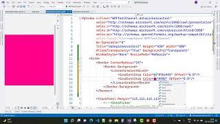 C# WPF Windows Transparent with gradient color, corner round