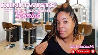 DIY VIRAL Mini Twist With Extensions!| LifeWithLisa343 | Natural Hair Tutorial