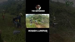 Trabas Lumpur Motor Nyungsep #trailadventure #motortrail #trabaslucu #cross #shorts