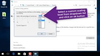 Windows 10 How to change DPI scaling level for displays