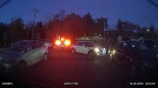 two cars backing out of parking space to leave Viofo T130