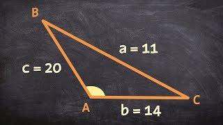 Learn how to solve using the law of cosines