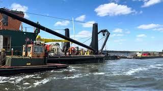 barge doing dredging aicw