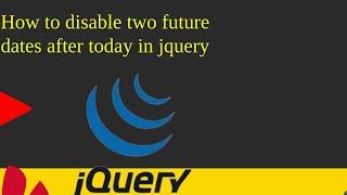 How to disable two future dates after today in jquery