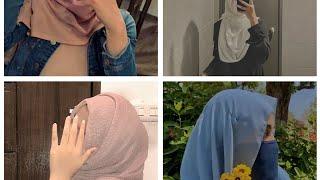 Hijabi girl pose ideas// Beautiful girl pose style with hijab ... Mirror pic with Muslim girl //