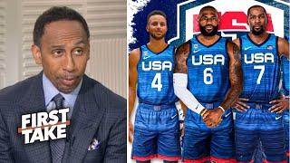 FIRST TAKE | Durant says LeBron, Steph Curry & himself is best big 3 of Team USA ever - Stephen A.