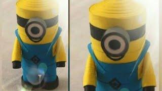 How to make 3d quilling Minion