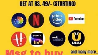 Netflix account cheap || ott at cheap price || Hotstar|| Sony liv || Disney HOTSTAR