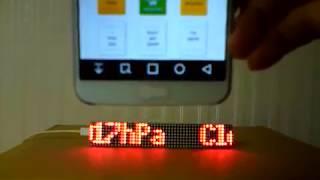 ESP8266 LED Matrix Bar Weather Station V1 - gClock/Weather/Message Scrolling Web Server (2)