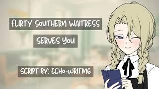 asmr roleplay audio drama Flirty Southern Waitress Serves You F4A