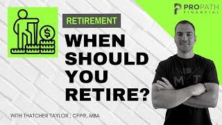 WHEN SHOULD I RETIRE? -- How to decide when to retire. #retirementplanning #goals