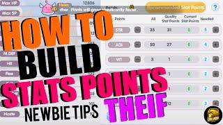 How to build Stat Points / Newbie Tips for Thief / Ragnarok X: Next Generation