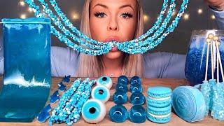 MOST POPULAR FOOD FOR ASMR *BLUE FOOD* SHEET JELLY, BUTTERFLY TEA, ROPE JELLY, ROCK CANDY MUKBANG 먹방