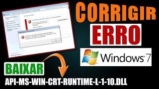 Baixar API-MS-WIN-CRT-RUNTIME-L1-10.DLL e Corrigir ERRO de Atualização do Windows7