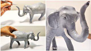 Clay Sculpting: Realistic Clay elephant making with clay | Clay animals | clay art | Clay modelling