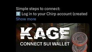 How to connect your Sui Wallet to Kage App?