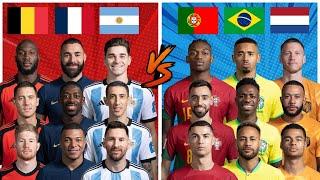 Argentina France Belgium  Portugal Brazil Netherlands  Trio Comparison 