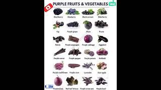 Purple Fruit & Vegetables #shortsvideo