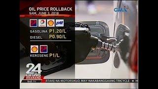 24 Oras: Oil price rollback (6AM, June 3, 2018)